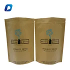 Customized printed aluminum foil heat seal kraft paper packaging bags for coffee
