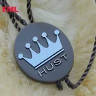 Custom Ladies'coats plastic seal cord Women clothing tags product type and plastic hang tag strings