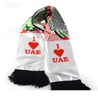 UAE Polyester Printed Scarf Advertising Promotional Scarf Cheap Soccer Cheer up Stain Scarves
