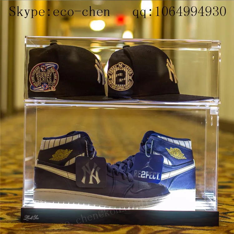 Custom Led Light Illuminated Shoe Acrylic Display Case Buy Display