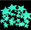 100pcs 3cm Colorful 3D Glow In The Dark Fluorescent Plastic Luminous Star Stickers For Home Decor