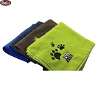 pet dog microfibre towel with embroidery logo bath robe