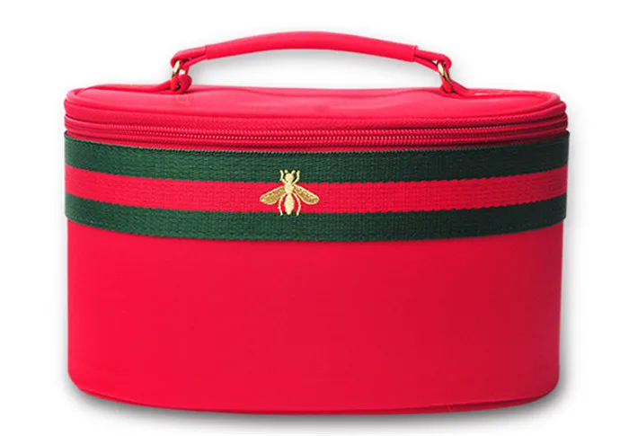 Manufacture customize round barrel shaped makeup organizer bag women cosmetic bag_8
