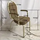cheap used stackable padded iron metal steel restaurant furniture wedding party hotel chairs for event