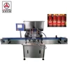 4 head simple auto hot sauce/ chilli sauce bottle filling machine