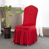 Wholesale Durable Cheap Wedding Banquet Spandex Chair Covers Fancy Pleated Skirt Chair Cover