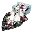 Wild fashion retro fashion accessories satinlike lady scarf