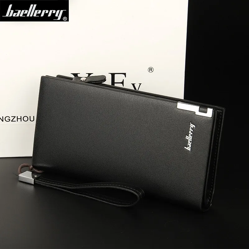 long purse business wallet pu leather purse wallet for men