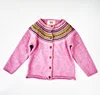 Hot sale kids clothes knitted jacquard neck pattern sweater for kids children cardigan sweater