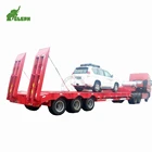 安いマルチ車軸 60Ton 重負荷 Lowboy 半トレーラー Howo 低ベッドトレーラー