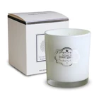 China produce candle holder white cylinder aromatherapy candle jar fragrance perfume glass candle