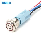 waterproof IP67 metal ring led red yellow 24v 110v 12v momentary metal push button switch with plug