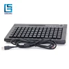 Three locks 78 Keys Pos Programmable Keyboard With Magnetic Reader
