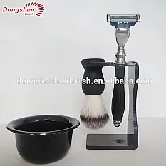 ハイエンドプライベートラベル金属ハンドルsilvertipアナグマ毛シェービングセット用男性 問屋・仕入れ・卸・卸売り