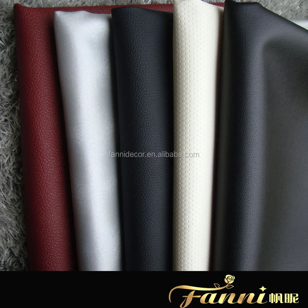 Embroidery PVC Artificial Leather For Car Seat Cover New Design Auto PVC Synthetic Leather