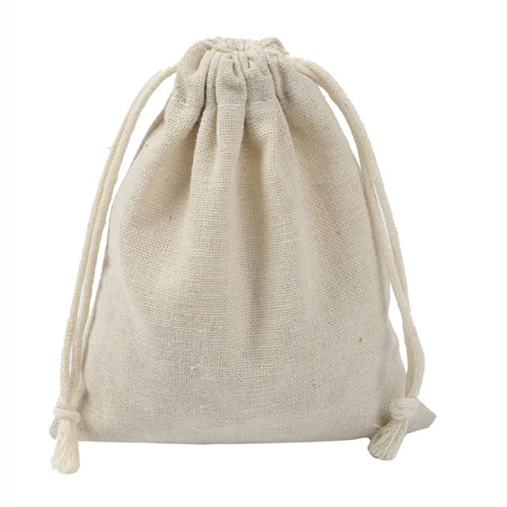 promotional eco-friendly 100% cotton canvas drawstring gift bag