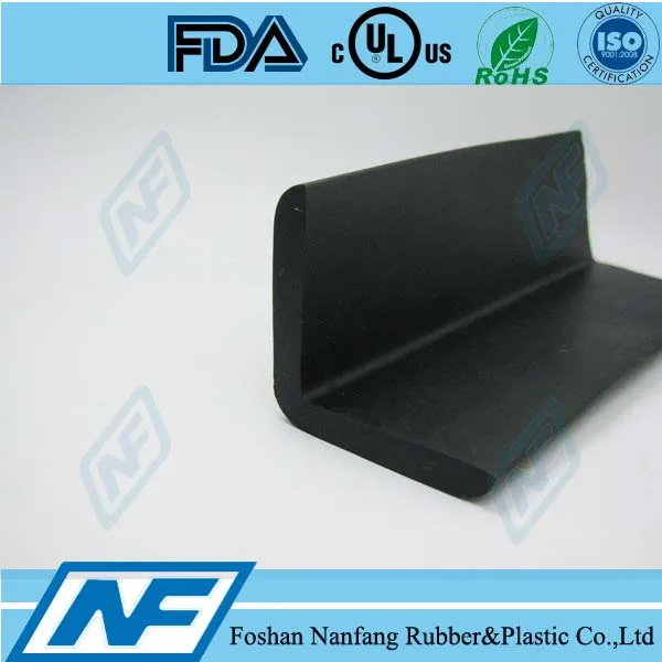 PVC protective 90 degree rubber edge strip, View 90 degree rubber edge