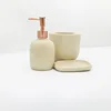 2019 China modern OEM ODM Decor Luxury Sand Stone Polyresin Bathroom Set
