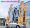 High quality fiber glass pole used car shop advertising flag banner