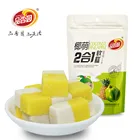 Fruity flavor gummy sweets 2 in 1 pineapple coconut soft candy