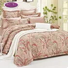 Beijing textile products purple white flower duvet cover 100% cotton wholesale handmade bedding set