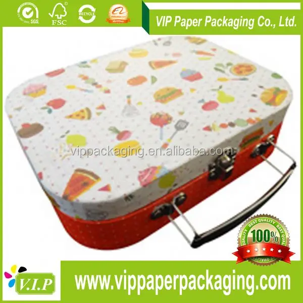 wedding gift paper candy box rigid custom cardboard suitcase