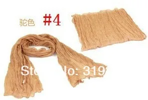 JPscarf 9000 Korean wrinkle scarf wild candy -colored transparent elegant silk scarf shawl lots of colors