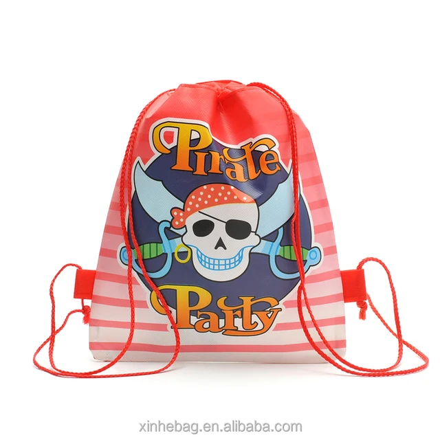 custom print laminated non woven drawstring shopping bag/cheap
