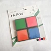 4pcs 5*5cm Colorful toy ink pad set for child or DIY funny work Stamp Ink pad