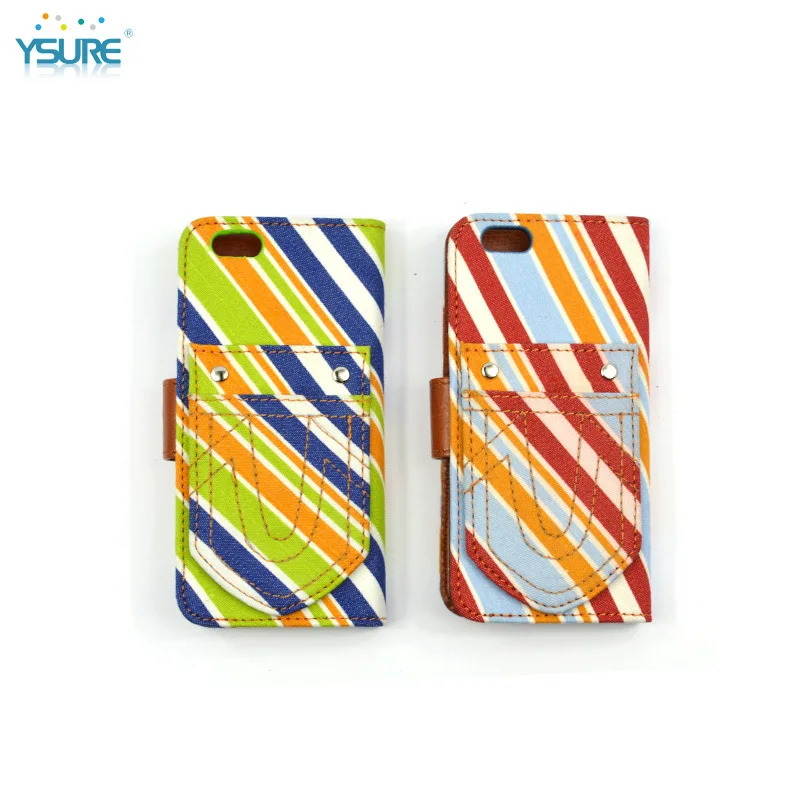 2015 Best Design Hot Sale Lovely Stripe Pattern Denim leather Case For Lenovo S8 with special stand back up