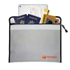 Custom waterproof 15" x 11" safe money bag silicon coated fire resistant document bag