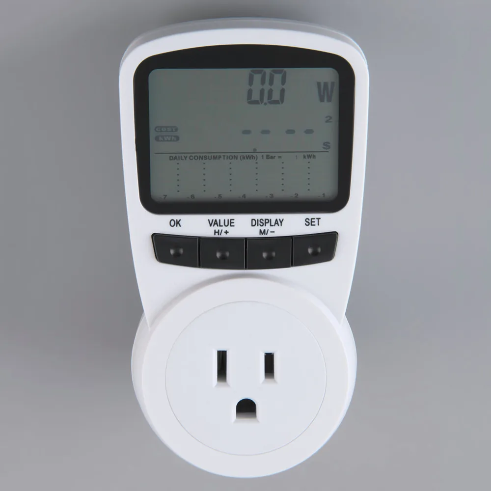 TS-1500 Electronic Energy Meter LCD Energy Monitor Plug-in Electricity Meter for US Plug Monitor