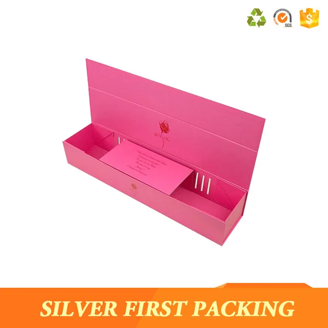 wholesale pink chespest paper card foldable packaging gift box