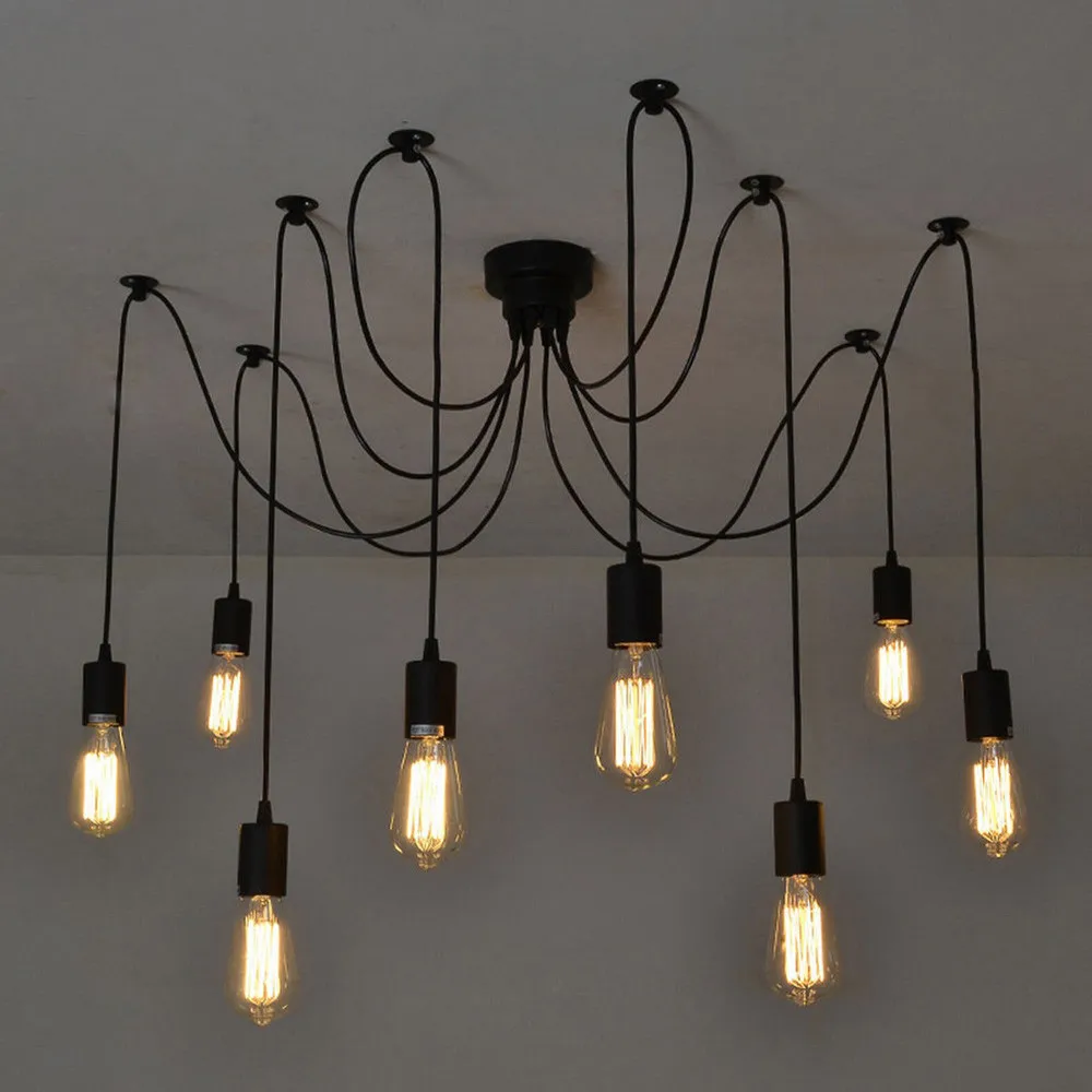 Retro Spider pendant Lamp Classic Decorative Loft Lights American Country Edison Pendant Light E27/E26 120V-240V New Arriving
