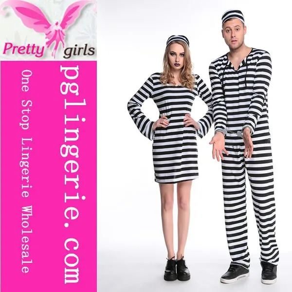 2016 halloween carnival party fancy dress white sexy prisoner