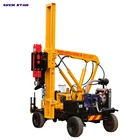 Extractor ve sıkıştırma çekiç tekerlek çit sonrası kazık sürücü