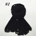 Women's like Silk Scarf Fashion Shawls Wraps for Headscarf & Neck,New Styles Fashion Hijabs Scarfs With Pearl