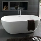 Apollo Baby Cheap Round Freestanding Soaking Wood Acrylic Bathtub