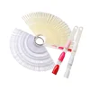 150 Tips Clear Natural Fan Nail Tips Display Stand With Bamboo Practice Nail Art Tips Design Display