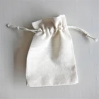 Small cotton canvas drawstring bag sack dust draw string cloth fabric bag with logo
