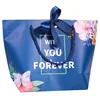 Special design navy blue shopping paper bag for clothes shoe