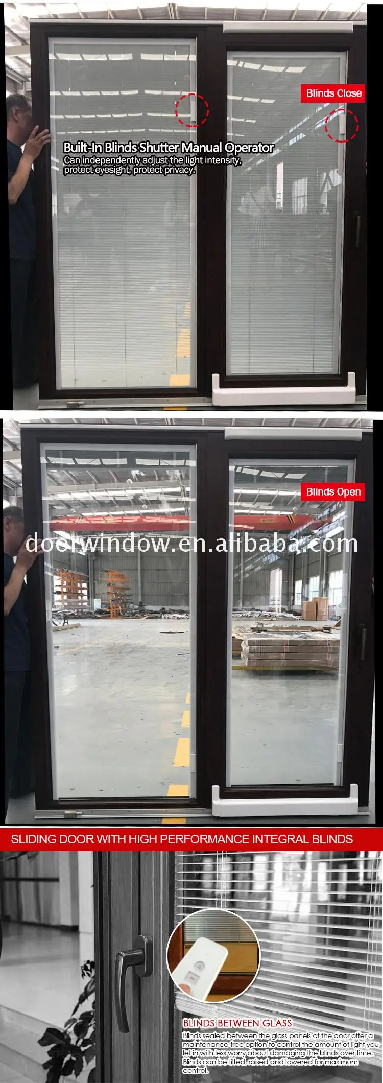 Aluminum frame tempered glass sliding door patio lift-sliding