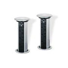 3 British Sockets 2 USB Electric Pop Up Desktop Tabletop Table Socket Outlet with Usb for Data and Power