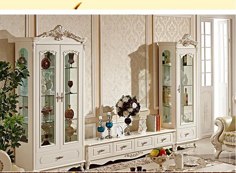 Antique High Living Room Wooden furniture lcd TV Stand pfy10043