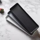 Wholesale matt glaze tapas dish restaurant ceramic rectangle plate for sale