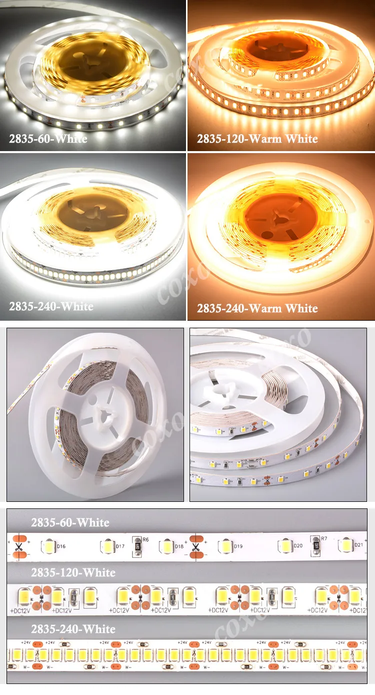 Epistar Chip Smd Leds Per Meter Cri Warm White Led Strip