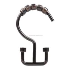 Wholesale Stainless Steel Double Roller Shower Hooks Curtain Ring Hooks