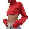 wholesale new design custom printed fitness cotton sweater long sleeve crop top t shirt woman t shirts for women