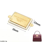 Custom engraved logo plate handbag metal logo