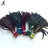 Free shipping 100pcs/bag 35-40cm dyed blue cheapest rooster tail feather